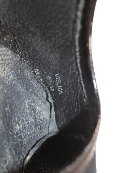 Donald J Pliner Womens Suede Peep Toe High Heels Pump Shoes Black Size 8M