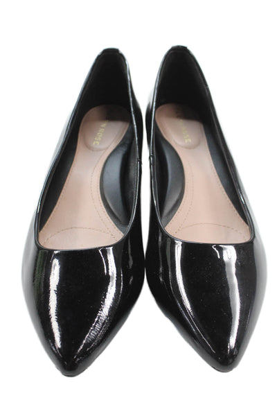 Taryn Rose Womens Shiny Leather Kitten Heels Pumps Shoes Black Size 7.5B