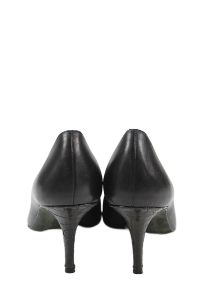 Donald J Pliner Womens Leather Peep Toe High Heels Pumps Shoes Black Size 7.5B