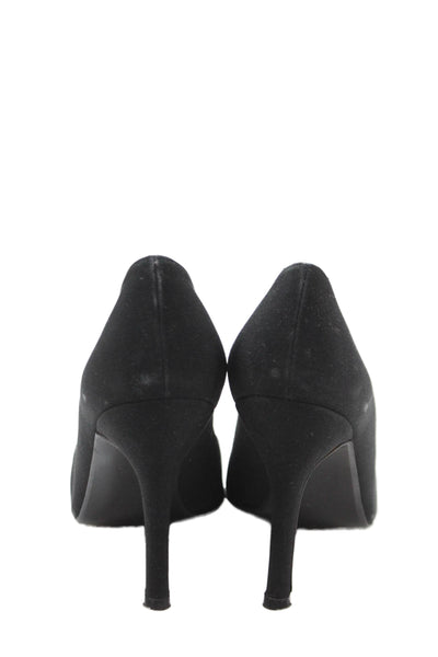 Stuart Weitzman Womens Leather Pointed Toe High Heels Pumps Shoes Black Size 8M