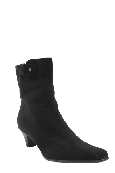 Loeffler Randall Womens Pointed Toe Heels Ankle Boots Shoes Black Size 8M