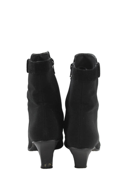 Loeffler Randall Womens Pointed Toe Heels Ankle Boots Shoes Black Size 8M