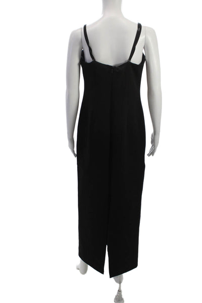 Simkhai Women Maxi Dress Black Sweetheart Zip Sleeveless Rayon Size 12