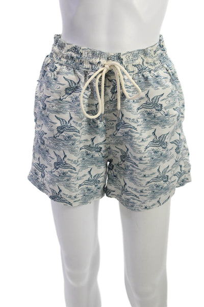 Atalaye Mens Multicolor Animal Print Birds Shorts Size M