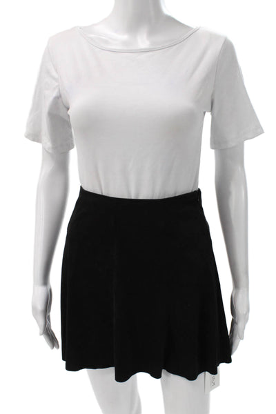 BB Dakota Womens Mini Skirt Black Zip 92% Polyester 8% Spandex Size 0
