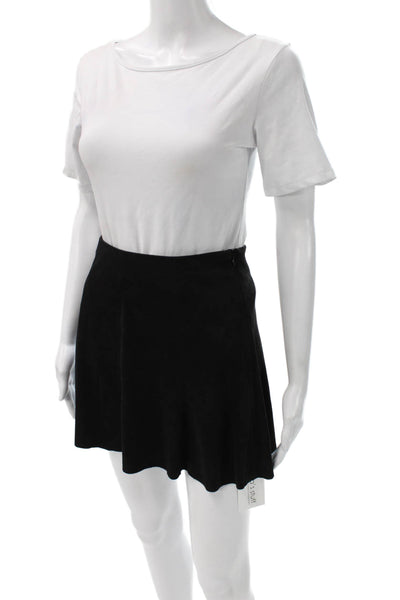 BB Dakota Womens Mini Skirt Black Zip 92% Polyester 8% Spandex Size 0