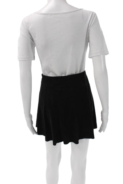 BB Dakota Womens Mini Skirt Black Zip 92% Polyester 8% Spandex Size 0