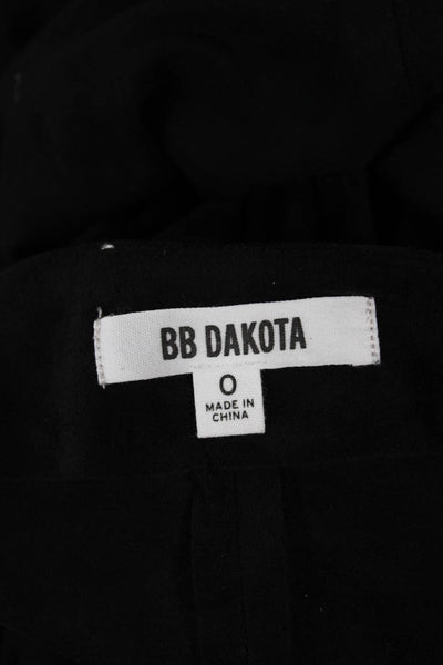BB Dakota Womens Mini Skirt Black Zip 92% Polyester 8% Spandex Size 0