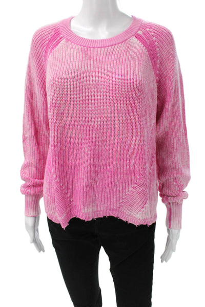 Cotton By Autumn Cashmere Women Pink Pullover Sweater Size L