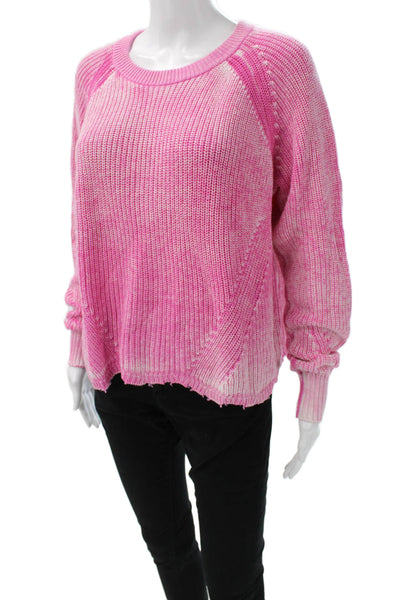 Cotton By Autumn Cashmere Women Pink Pullover Sweater Size L