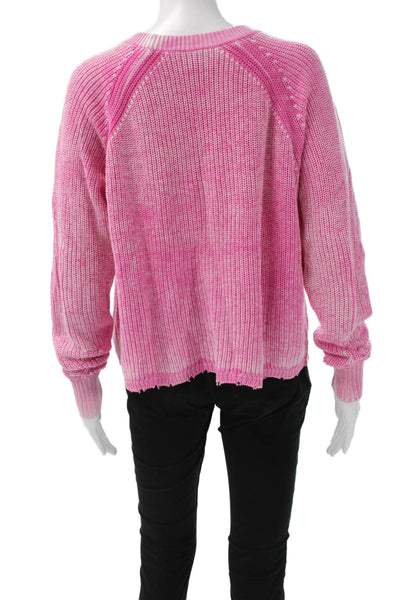 Cotton By Autumn Cashmere Women Pink Pullover Sweater Size L