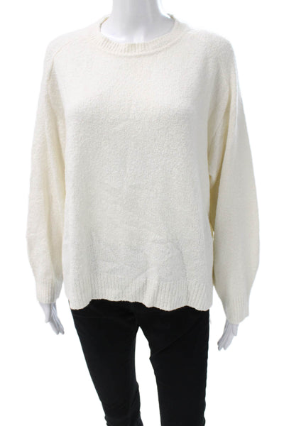 Margaret OLeary Womens Ivory Pullover Sweater Crewneck Long Sleeve Size L