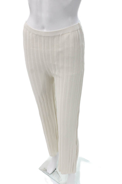 Toteme Women Ivory Pull On Sweatpants Rayon Nylon Size S