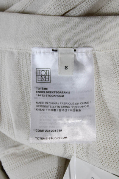 Toteme Women Ivory Pull On Sweatpants Rayon Nylon Size S