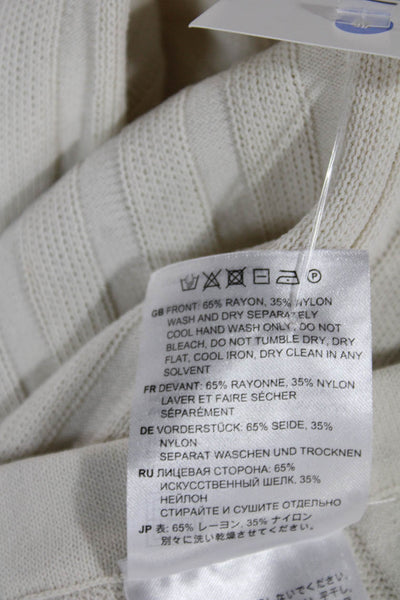 Toteme Women Ivory Pull On Sweatpants Rayon Nylon Size S