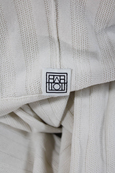 Toteme Women Ivory Pull On Sweatpants Rayon Nylon Size S