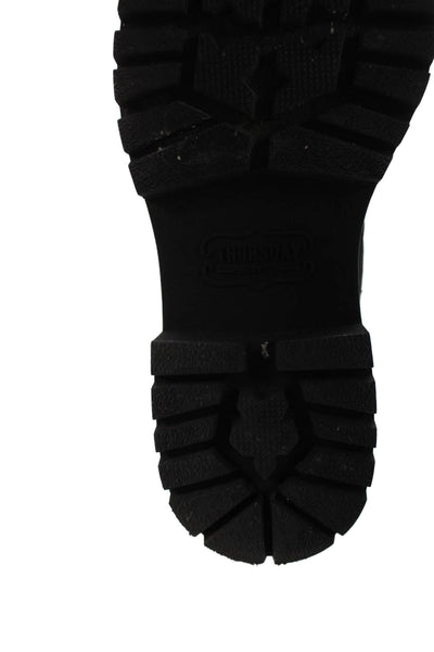 Thursday Everyday Womens Pull On Stretch Inset Ankle Boots Black Size 6.5