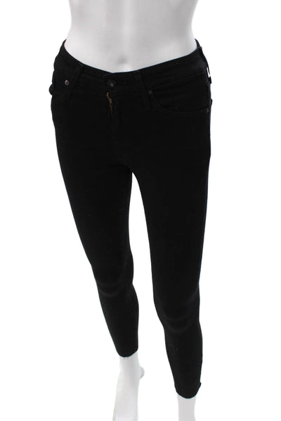 AG Adriano Goldschmied Womens Skinny Jeans Black Size 23