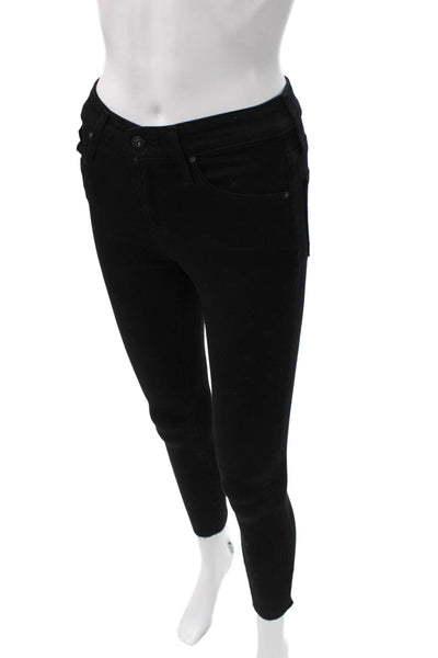 AG Adriano Goldschmied Womens Skinny Jeans Black Size 23