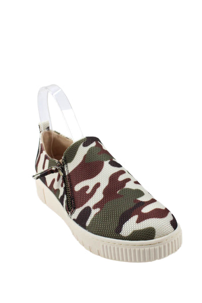 Naturalizer Womens Camouflaged Zip Platform Heels Shoes Green Combo Size 6.5M