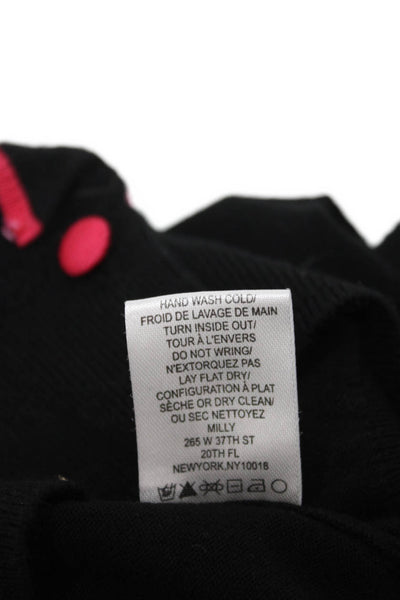 Milly Girls Long Sleeve Bow Detail Button-Down Cardigan Sweater Black Size 4-5
