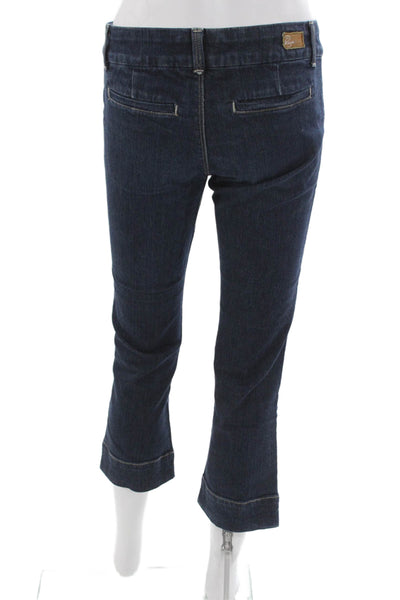 Paige Womens Blue Cotton Low Rise Capri Jeans Size 28