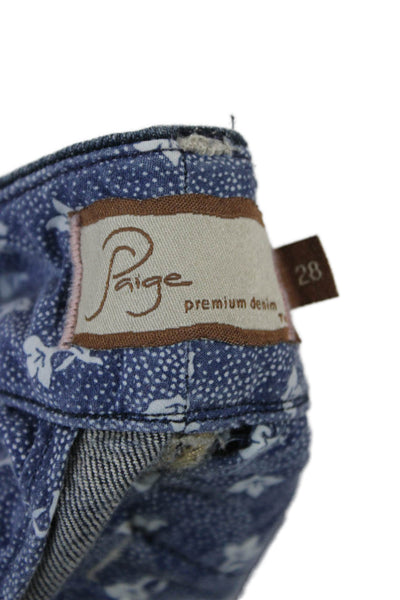 Paige Womens Blue Cotton Low Rise Capri Jeans Size 28