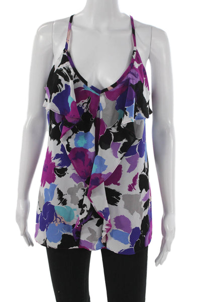 nicole by Nicole Miller Womens Floral V-Neck Camisole Multicolor Size M