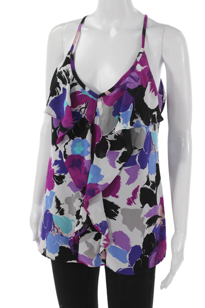 nicole by Nicole Miller Womens Floral V-Neck Camisole Multicolor Size M