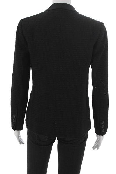 Vince Womens Tuxedo Blazer Black Viscose Button Long Sleeve Size 2