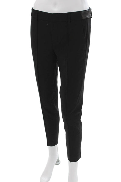 Vince Womens Black Ankle Pants Wool Zip Size 2