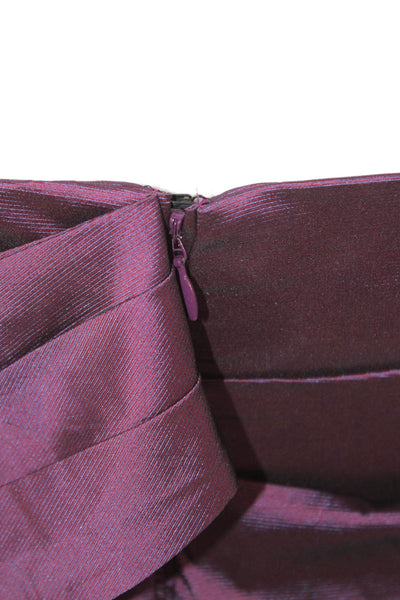 Talbot Runhof Women Purple Strapless Sheath Dress Size S