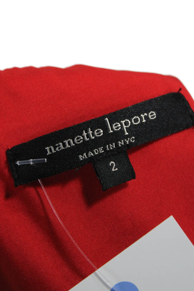 Nanette Lepore Womens Sheath Dress Floral Boatneck Sleeveless Size 2