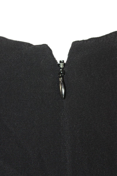 Nicole Miller Collection Women Maxi Dress Black Square Neck Sleeveless Size 4