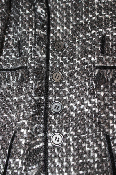 Philippe Adec Womens Skirt Suit Multicolor Flecked Button Long Sleeve Size 2
