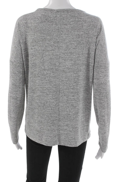 Rag & Bone Women Basic Gray V-Neck Long Sleeve T-Shirt Size S