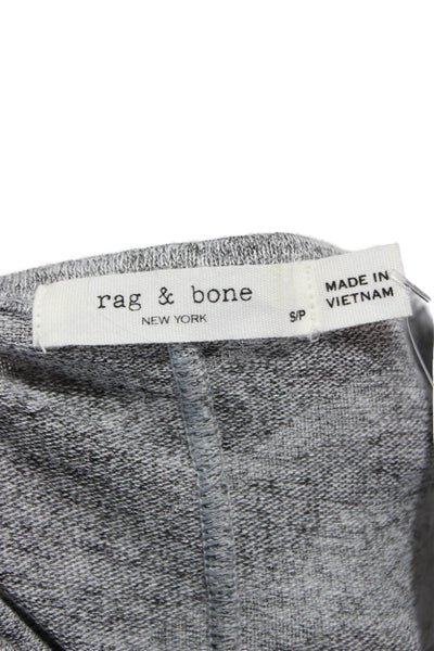 Rag & Bone Women Basic Gray V-Neck Long Sleeve T-Shirt Size S