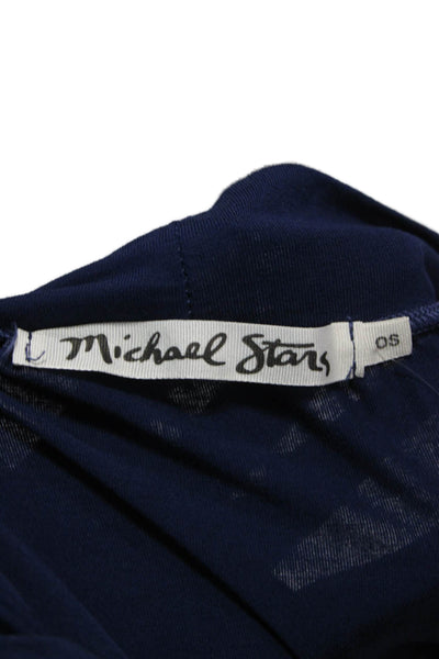 Michael Stars Womens Tunic Blue Boat Neck 3/4 Sleeve Size One Size