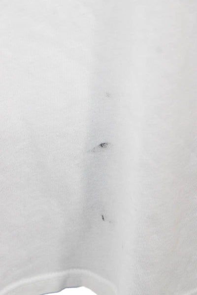 Lauren Moshi Womens Basic Short Sleeve White Cotton T Shirt Size S