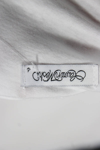 Lauren Moshi Womens Basic Short Sleeve White Cotton T Shirt Size S
