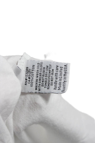 Lauren Moshi Womens Basic Short Sleeve White Cotton T Shirt Size S