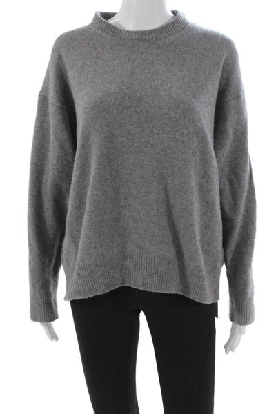 Zara Women Cashmere Gray Crew Neck Pullover Long Sleeve Size S