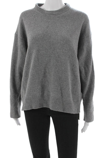 Zara Women Cashmere Gray Crew Neck Pullover Long Sleeve Size S