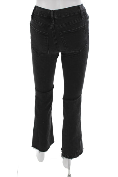 Frame Womens Flared High Rise Black Jeans Cotton Blend Size 23