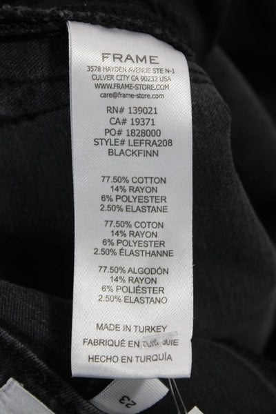 Frame Womens Flared High Rise Black Jeans Cotton Blend Size 23