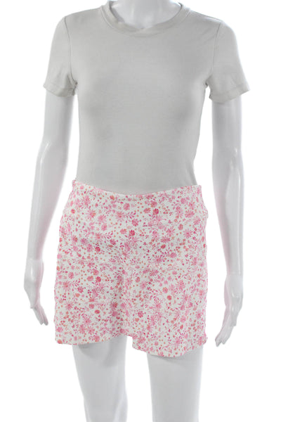 AS Revival Womens Athletic Floral Skort White Pull On Short Size L