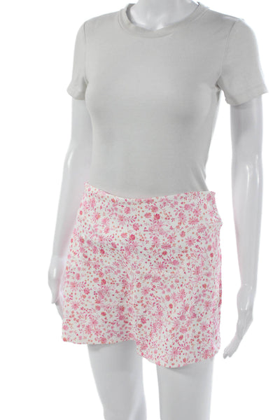 AS Revival Womens Athletic Floral Skort White Pull On Short Size L