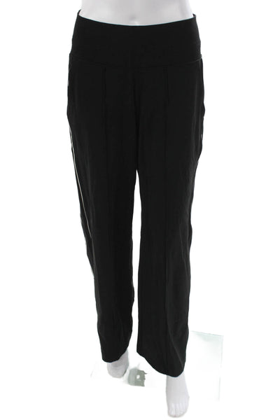 Athleta Womens Black Nylon Track Pants Sports Pull On Size S
