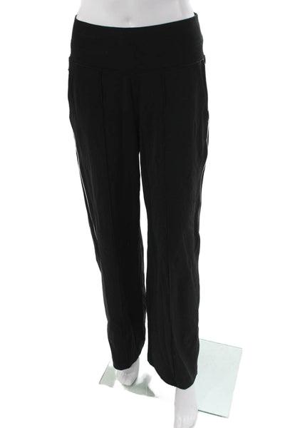 Athleta Womens Black Nylon Track Pants Sports Pull On Size S