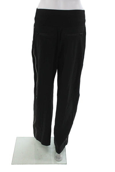 Athleta Womens Black Nylon Track Pants Sports Pull On Size S